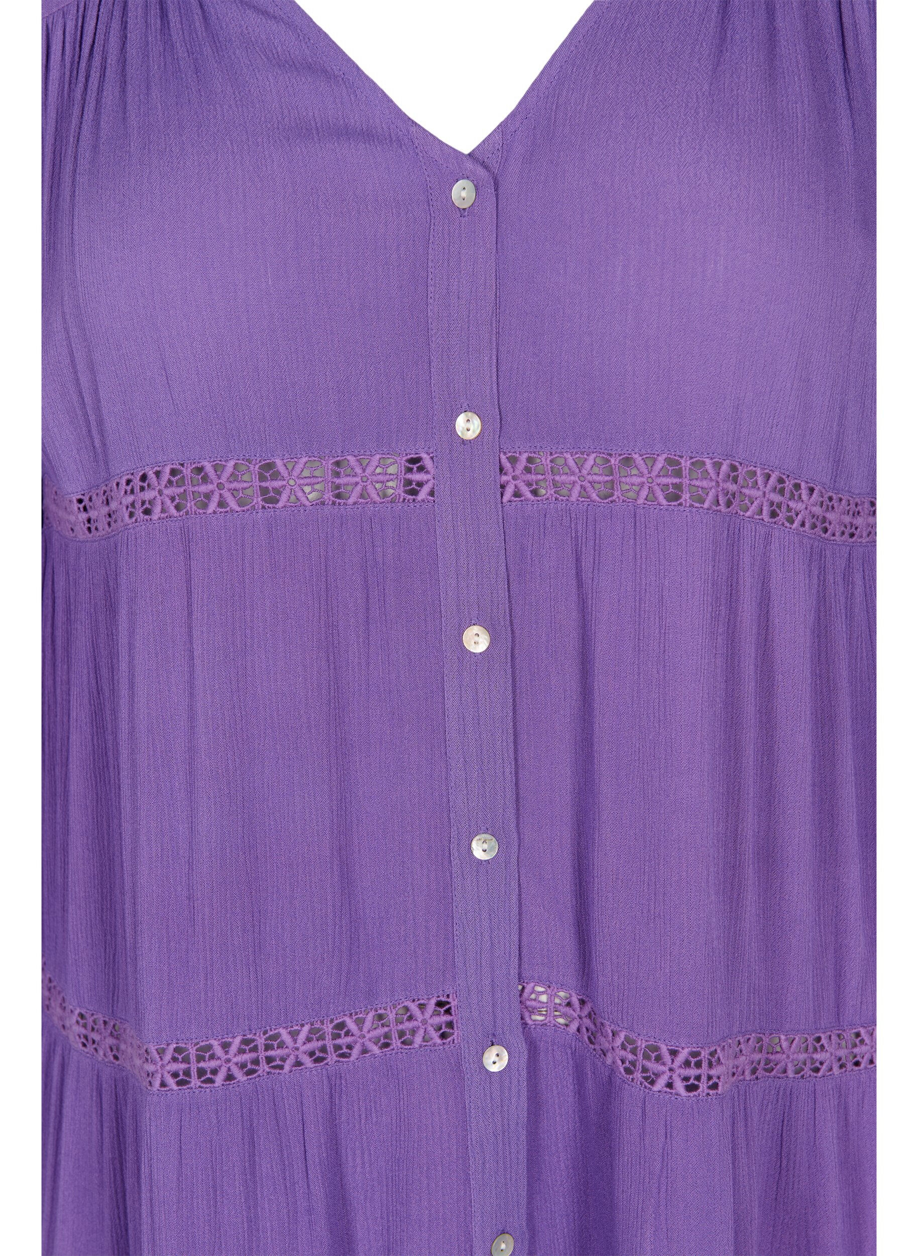 ZizziStrandkjole i viskose, Royal Lilac, Packshot image number 2