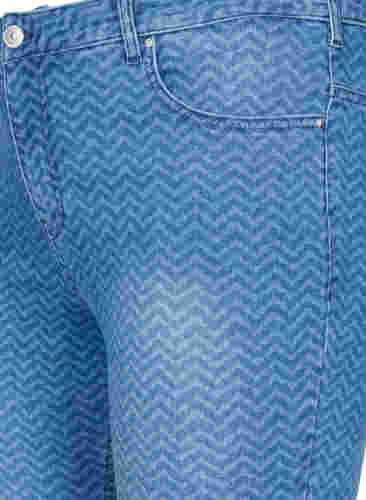 Mønstrete Amy jeans med høyt liv, Ethnic Pri, Packshot image number 2