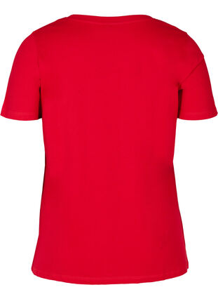 T-skjorte med julemotiv og paljetter, Red, Packshot image number 1