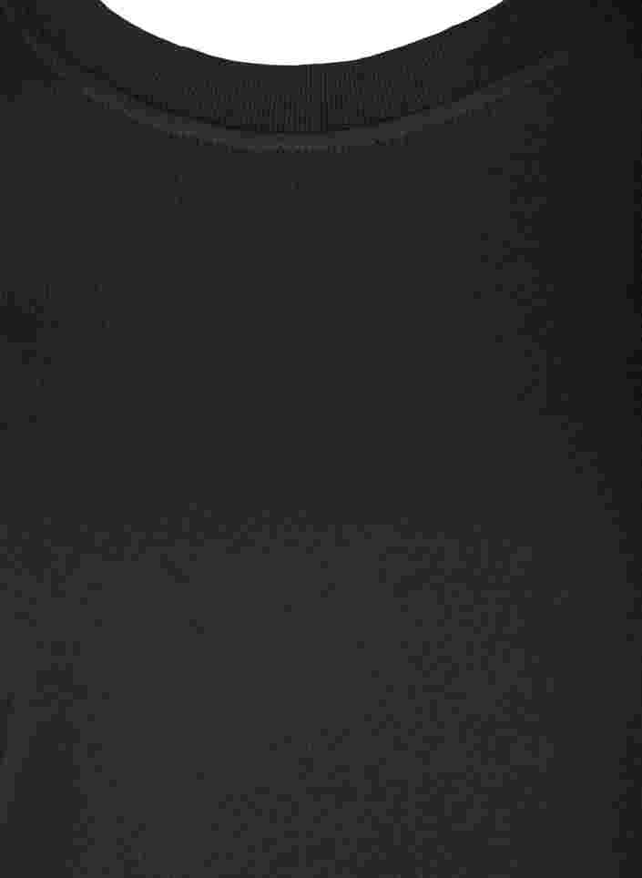 Hettegenser med lange ermer og ribbekanter, Black, Packshot image number 2
