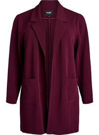 FLASH - Lang blazer med lommer, Rød FLASH - Lang blazer med lommer
