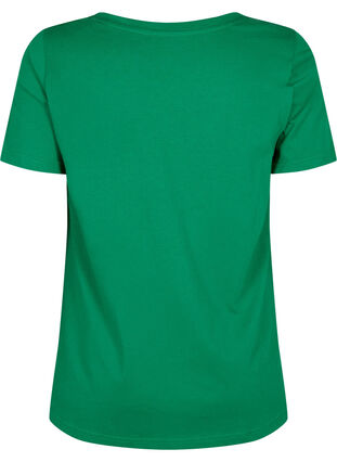 T-skjorte i bomull med trykk og V-hals, Jolly Green ORI, Packshot image number 1