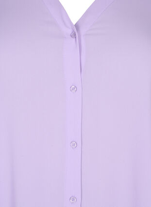 Langermet skjorte med V-hals, Purple Rose, Packshot image number 2