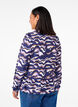 Bluse med print og A-linjeform, Blå, Model image number 2