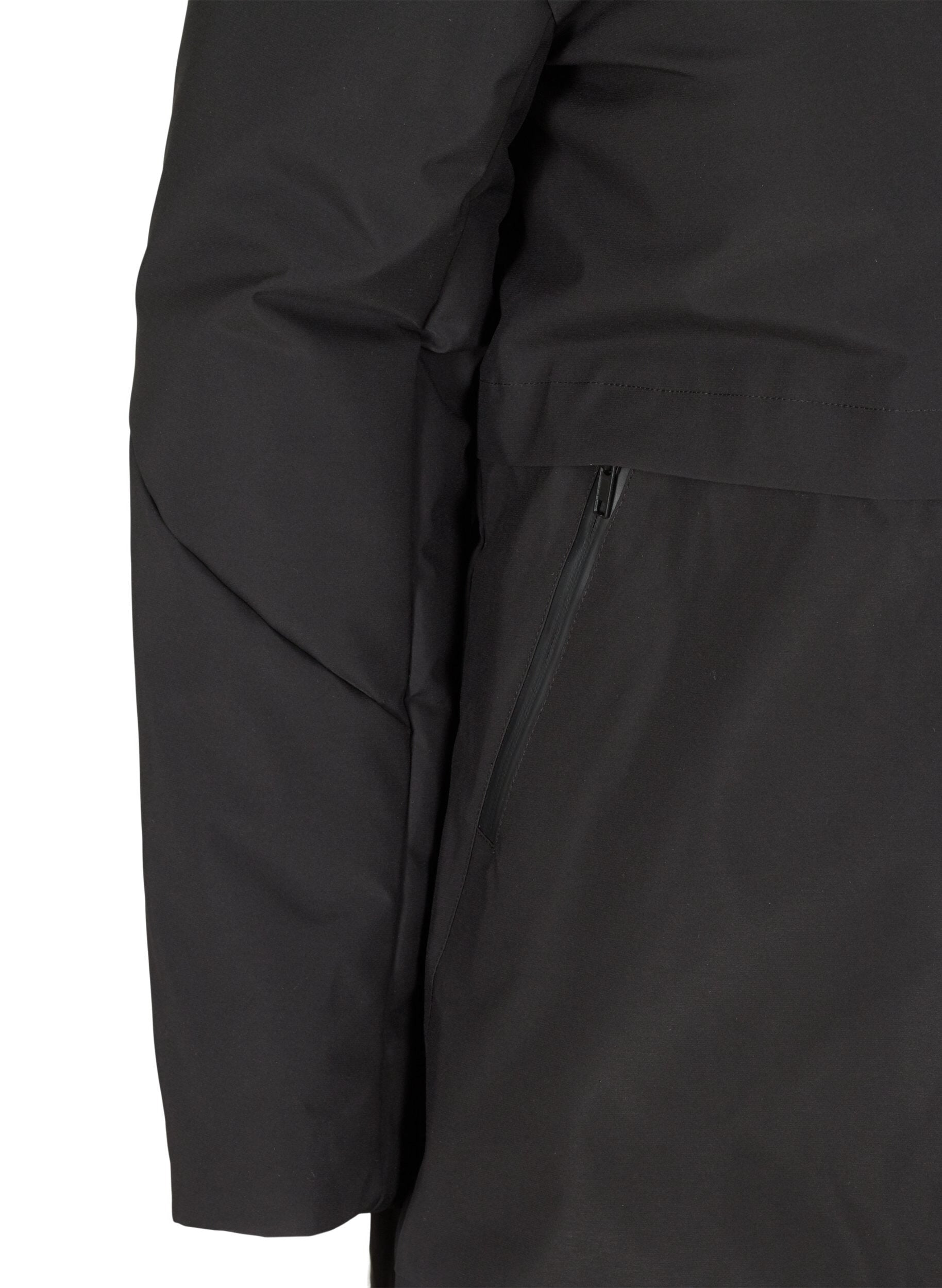 ZizziVinterjakke med justerbar midje, Svart, Packshot image number 2