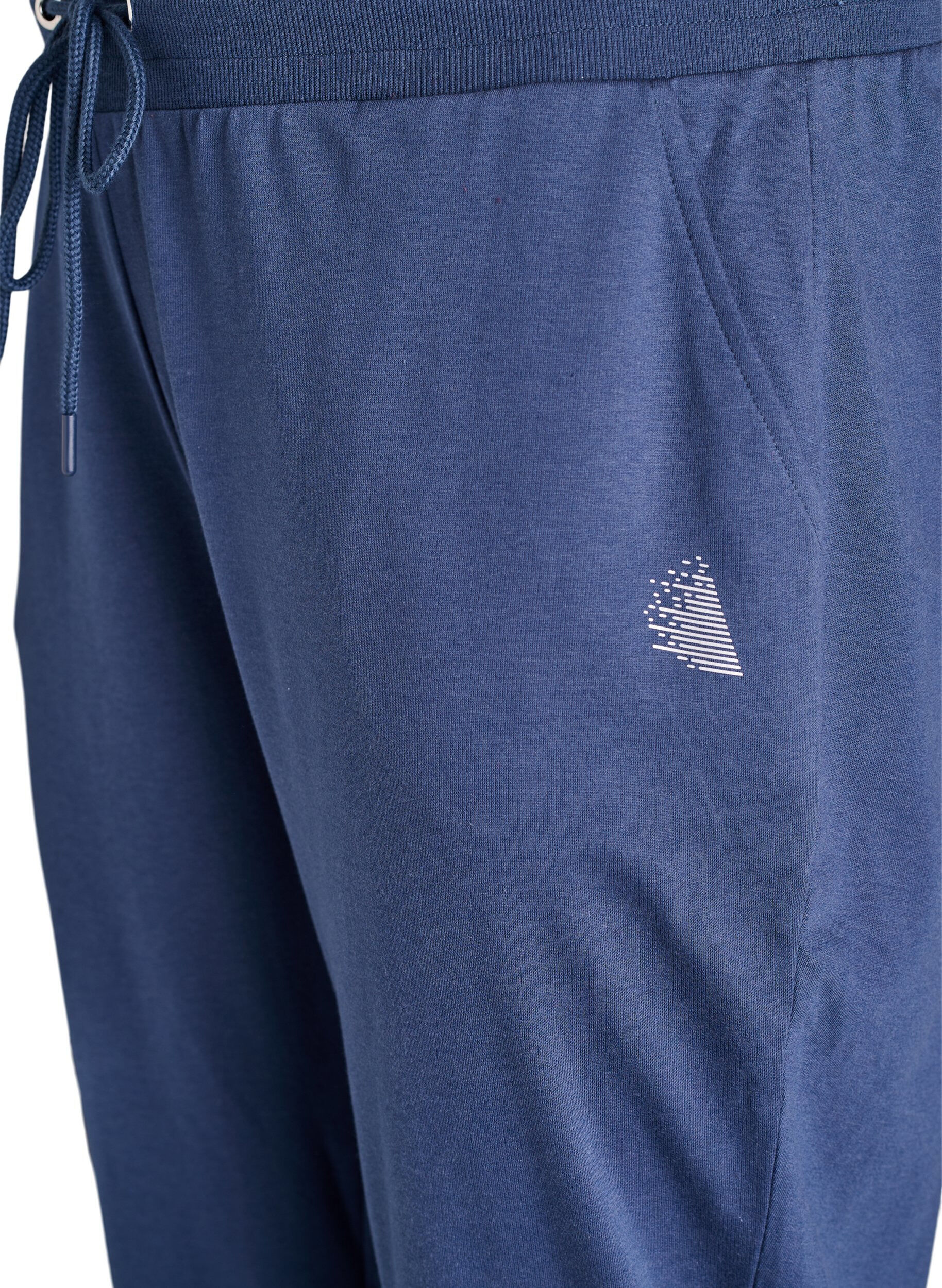 ZizziL&oslash;se joggebukser med lommer, Bl&aring;, Packshot image number 2