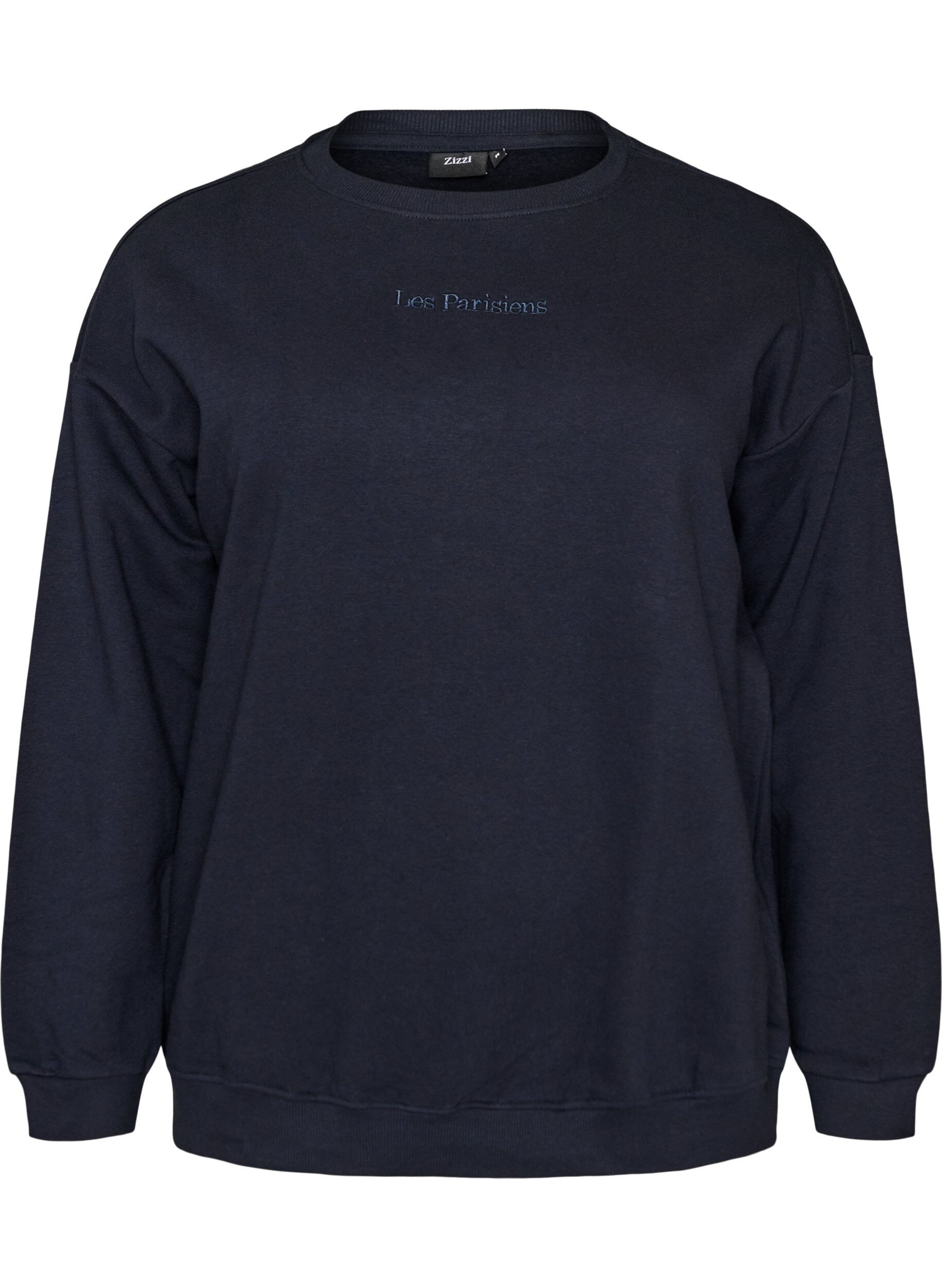 ZizziGenser med teksttrykk, Bl&aring;, Packshot image number 0