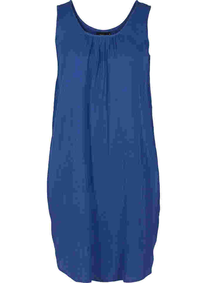 Bomullskjole med A-form, Twilight Blue, Packshot image number 0