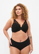 Vattert blonde-BH med spiler, Svart, Model image number 1