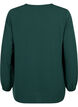 Ensfarget bluse med V-hals, Scarab, Packshot image number 1