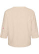 Strikkebluse med sm&aring; broderte motiver, Beige, Packshot image number 1