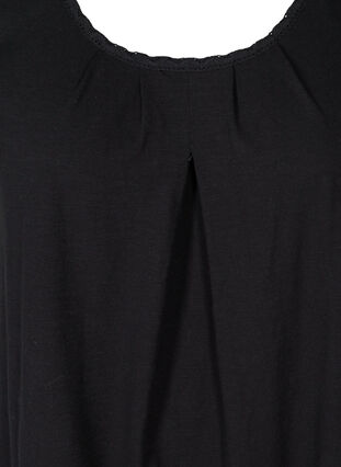 Ermeløs kjole i bomull, Black, Packshot image number 2