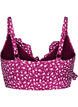 Blomstrete bikinioverdel med volangdetaljer, R&oslash;d, Packshot image number 1