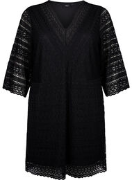 Blondekjole med 3/4 ermer, Black