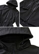 Softshelljakke med hette, Black solid, Packshot image number 4