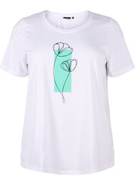 FLASH - T-skjorte med motiv, Bright White Flower