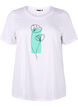 FLASH - T-skjorte med motiv, Bright White Flower, Packshot image number 0
