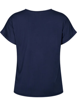 Kortermet T-skjorte til trening med V-hals, Night Sky, Packshot image number 1