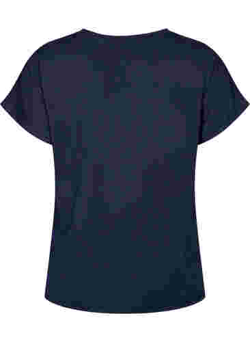 Kortermet T-skjorte til trening med V-hals, Night Sky, Packshot image number 1