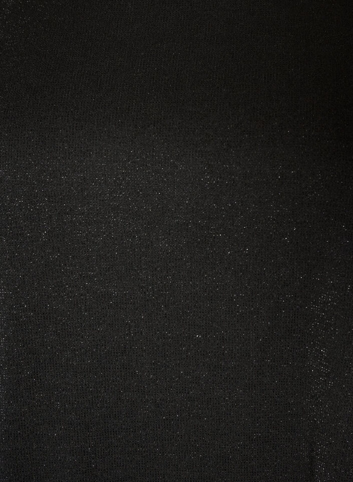 Jerseykjole med glitter og blondedetaljer, Svart, Packshot image number 2