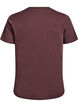 Basic T-skjorte i bomull med rund hals, Brun, Packshot image number 1