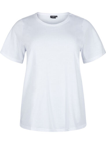 FLASH - 2 stk. T-skjorter med rund hals, White/Black, Packshot image number 2
