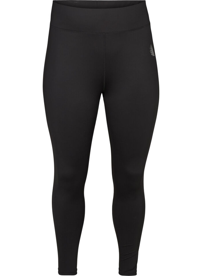 Cropped basis treningsleggings, Svart, Packshot