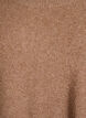 Lang strikkebluse med kuleknapper, Brun, Packshot image number 2