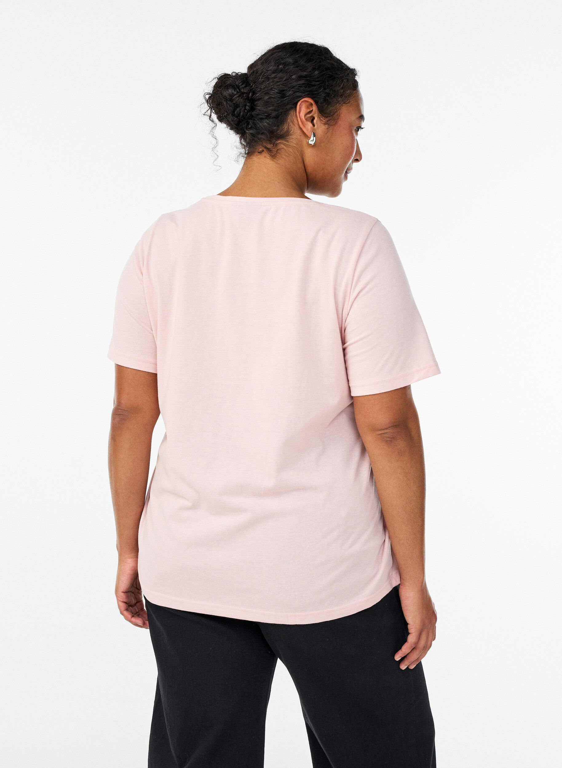 ZizziT-skjorte med trykk, Rosa, Model image number 2
