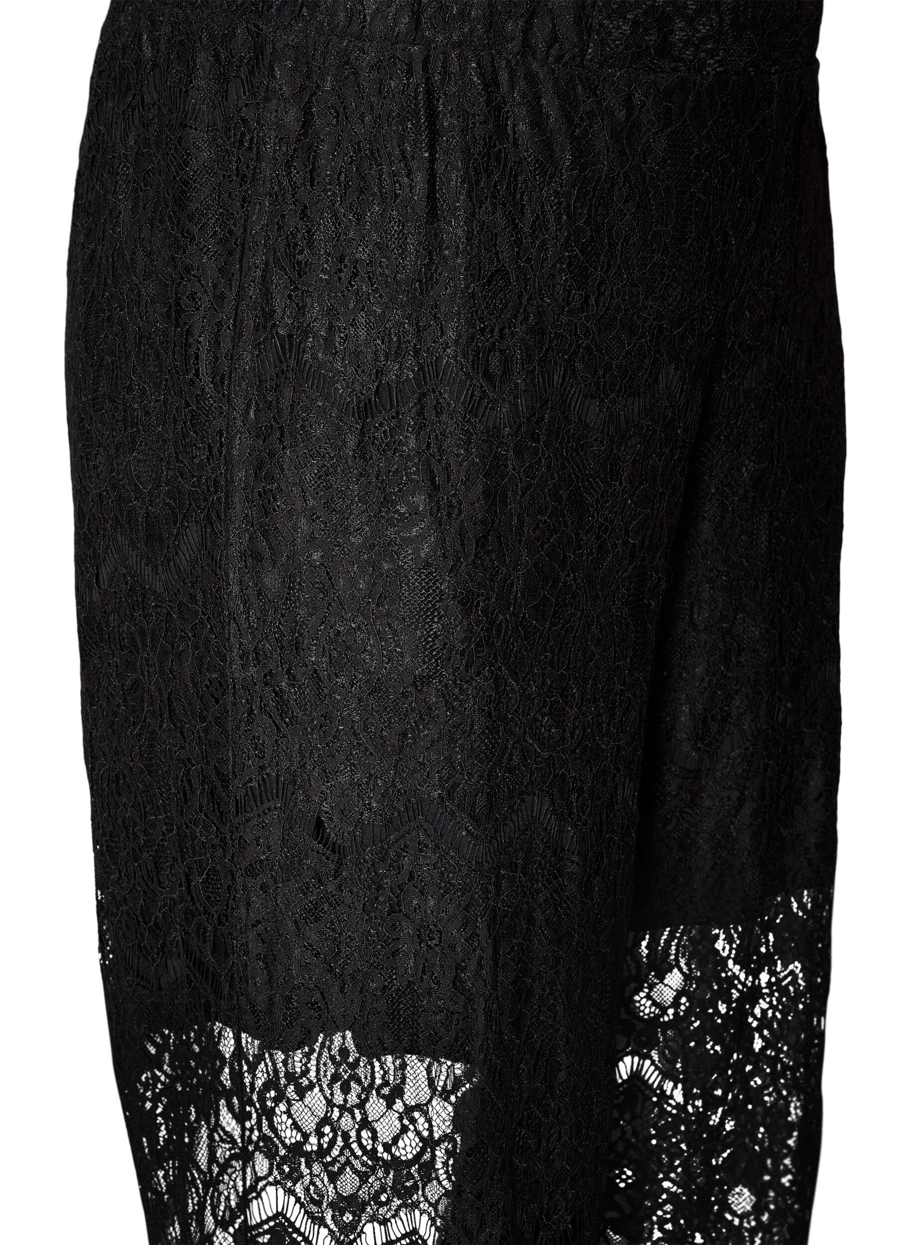 ZizziBlonderbukser med rette ben og innershorts, Svart, Packshot image number 2