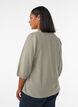 M&oslash;nstret viskosebluse med 3/4-ermer, Gr&oslash;nn, Model image number 2