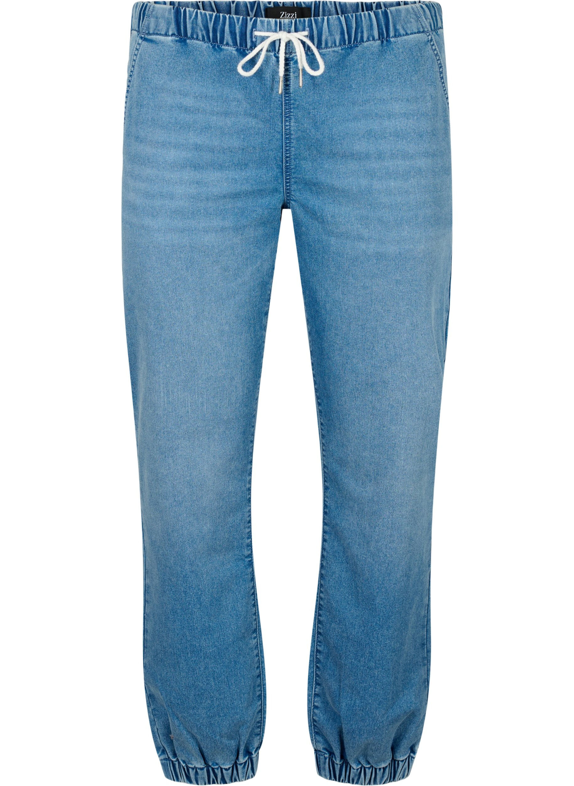 Joggebukse i denim med lommer