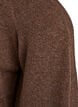 Ribbestrikket cardigan med lommer, Brun, Packshot image number 2
