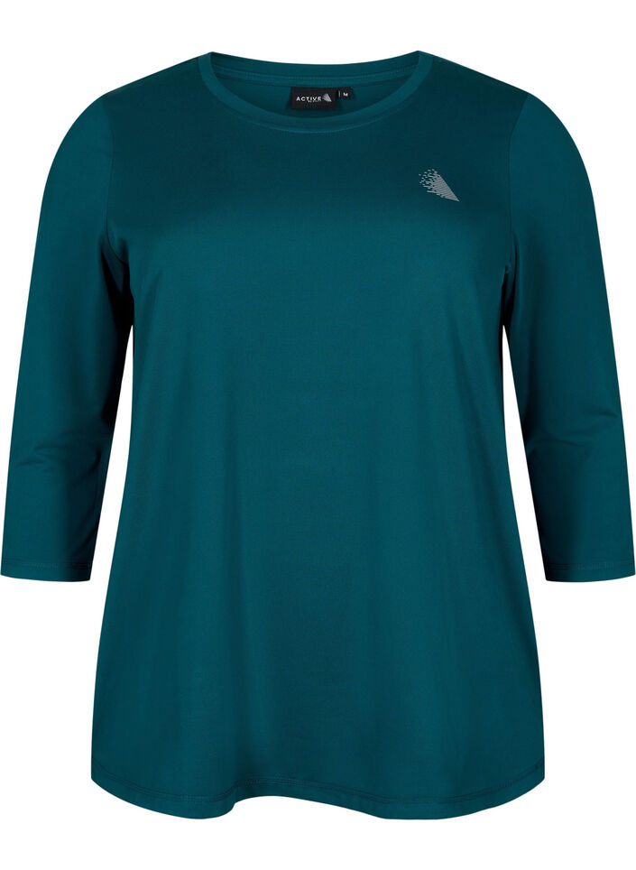 Treningsgenser med 3/4-ermer, Grønn, Packshot image number 0