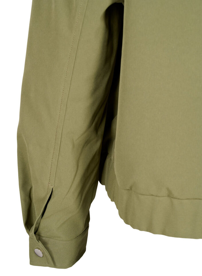 Bomberjakke med krage og lommer, Deep Lichen Green, Packshot