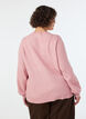 Cardigan i myk strikk med gullfargede knapper, Rosa, Model image number 2