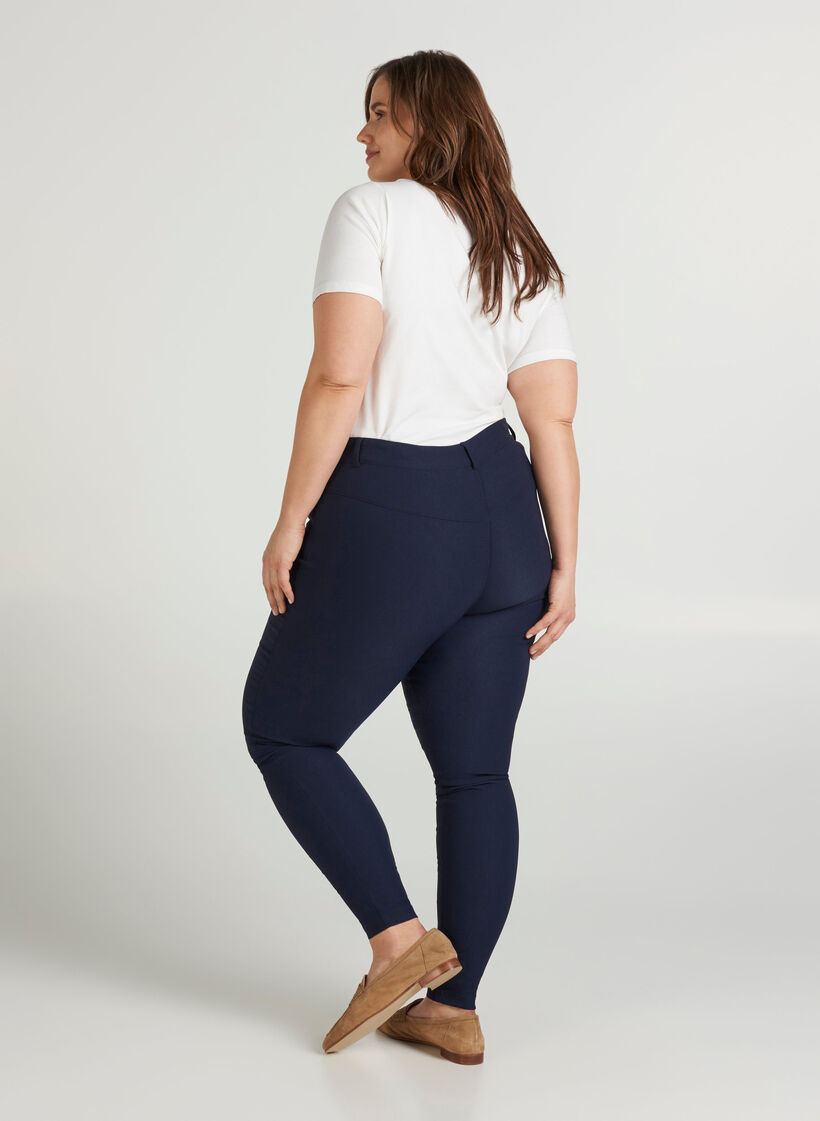 Tettsittende bukser med glidelåsdetaljer, Night Sky, Model image number 1