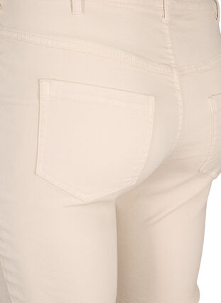 Emily jeans med normal midje og smal passform, Oatmeal, Packshot image number 3