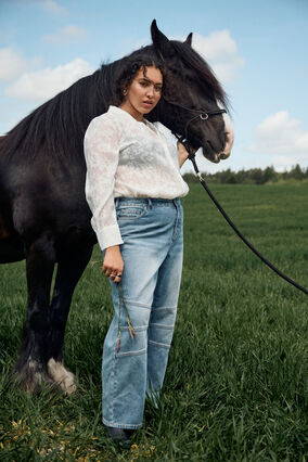 Zizzi Skjorte med mønster, , Model