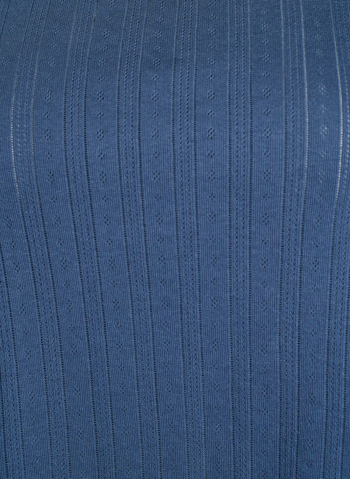 Pyjamatopp i &oslash;kologisk bomull med cap-ermer, Bl&aring;, Packshot image number 2