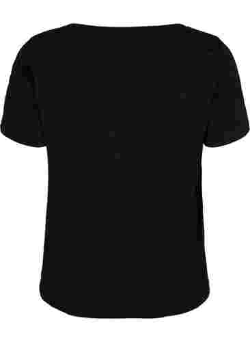 T-skjorte til trening med trykk, Black w. Cardio, Packshot image number 1