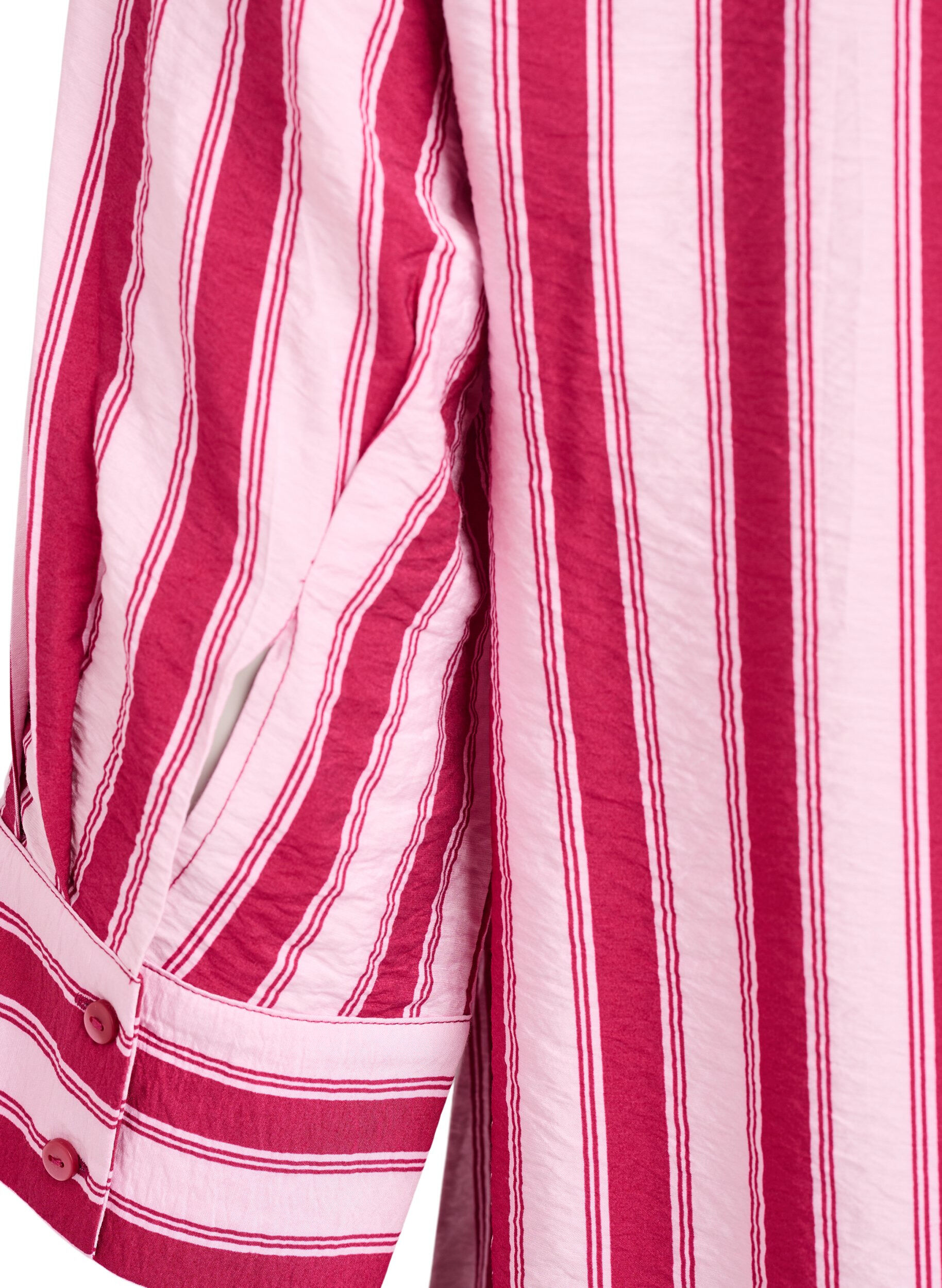 Zizzi Kort kjole med krage og brystlomme, Rosa, Packshot image number 3