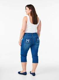 Emily slim fit denim knickers, Blå Emily slim fit denim knickers, Blå, Model