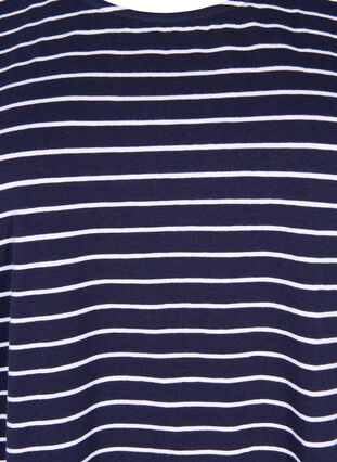 T-skjorte i bomull med striper, Night Sky W. Stripe, Packshot image number 2
