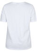 Kortermet basic T-skjorte med V-hals, Hvit, Packshot image number 1