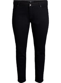 Emily jeans i smal passform og normalt høy midje, Svart Emily jeans i smal passform og normalt høy midje