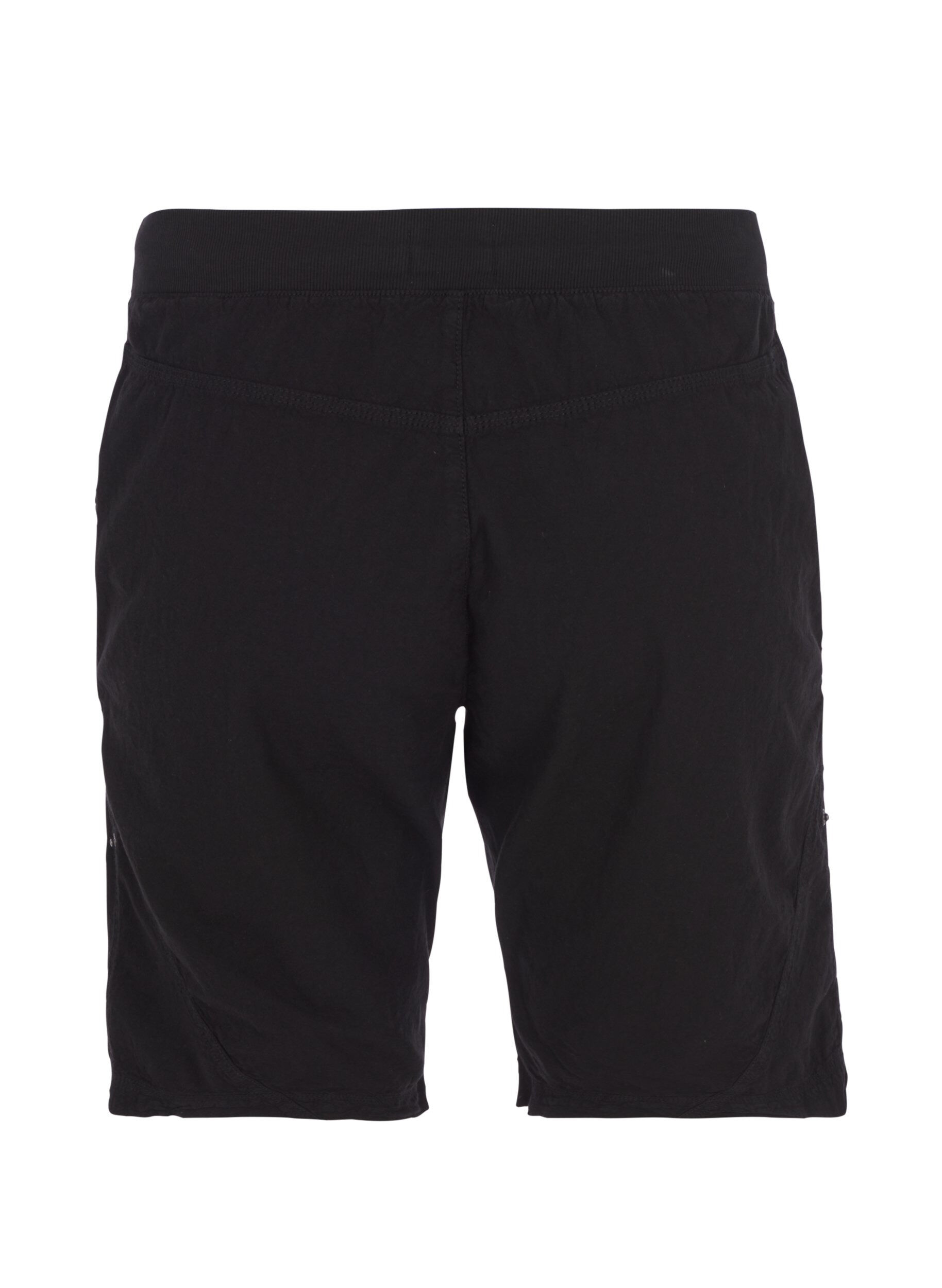 Zizzi L&oslash;se shorts med lommer i bomull, Svart, Packshot image number 1