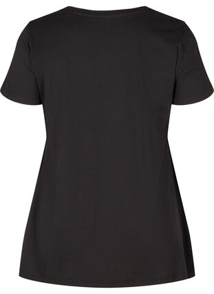 T-skjorte i bomull med A-form, Black w. Gold Star, Packshot image number 1
