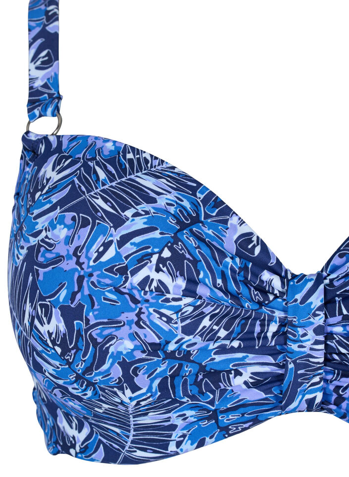 Bikinioverdel med b&oslash;yle og m&oslash;nster, Bl&aring;, Packshot image number 2