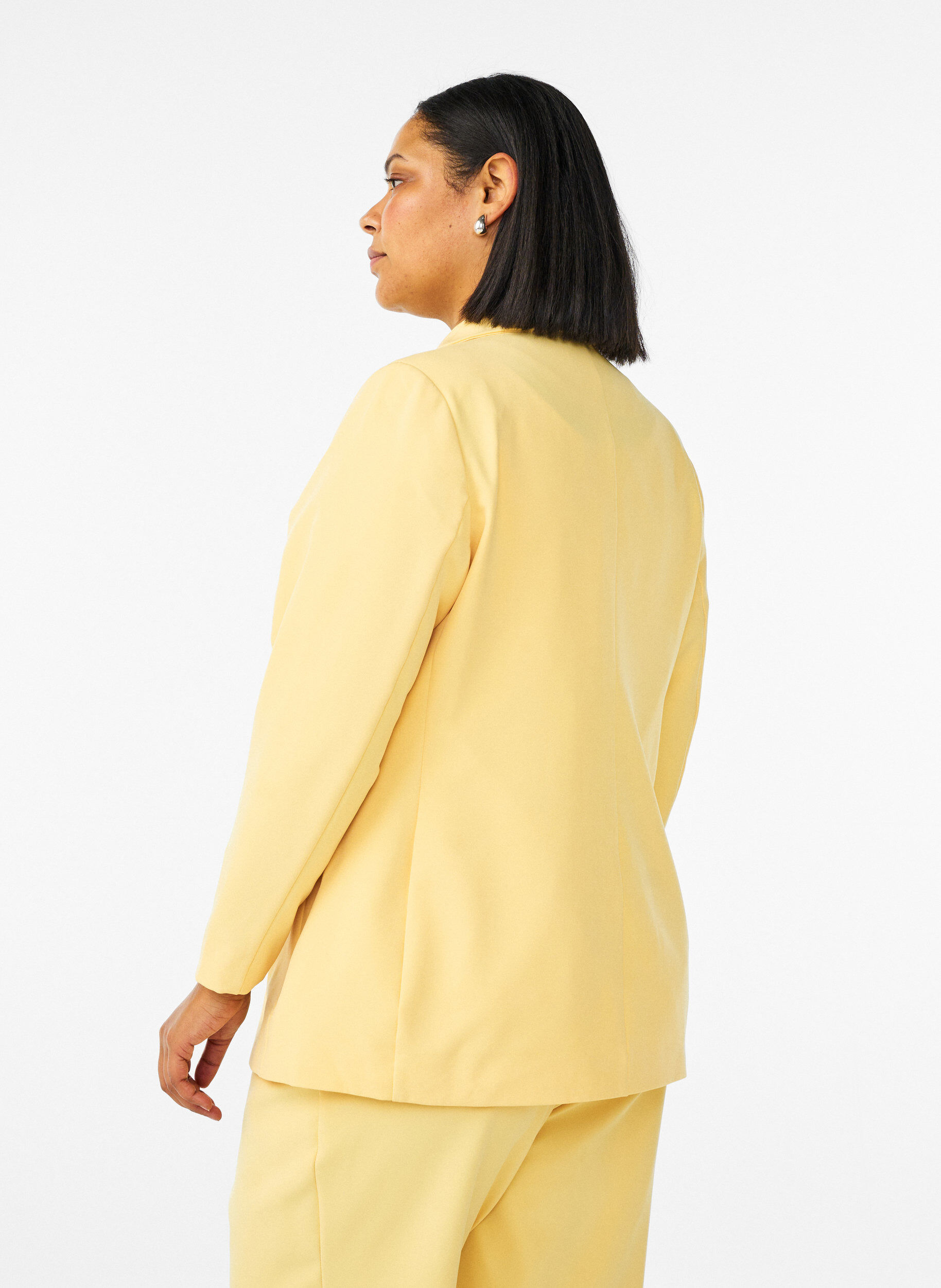 ZizziKlassisk blazer med knappelukking, Gul, Model image number 2